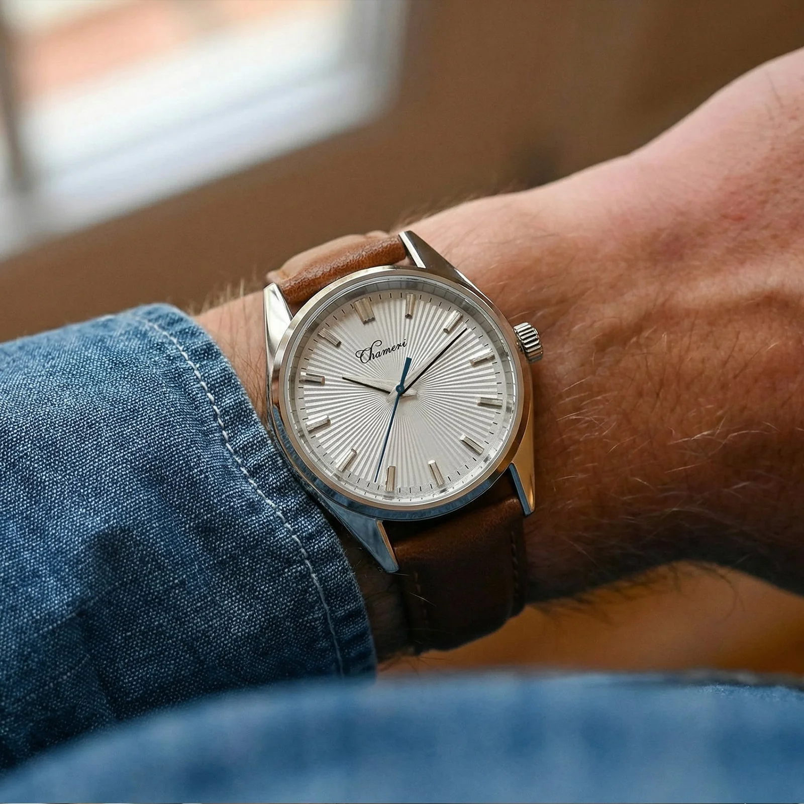 Chameri 40mm VH31 Quartz Sweep Second Watch GS05 - Image 17