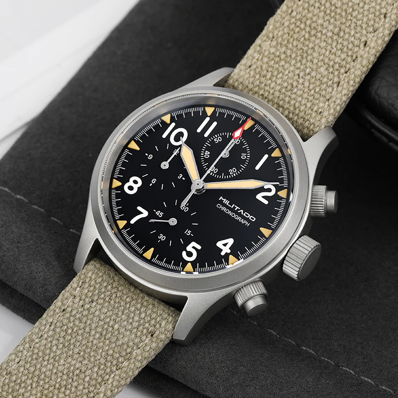 Militado Retro VK67 Quartz Chronograph Watch - 3 Dial - Image 17