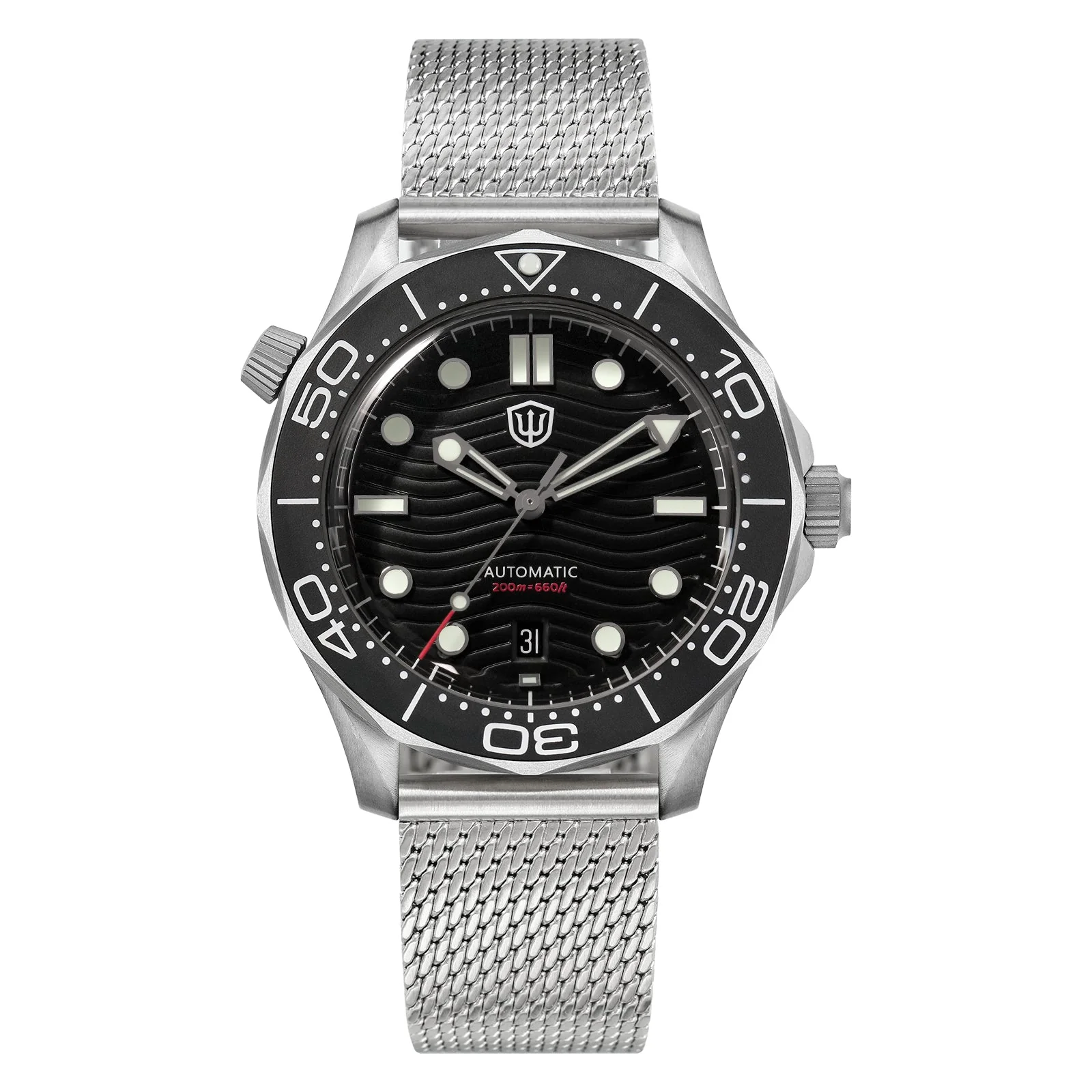 Watchdives WD007 Top Hat Sapphire PT5000 Titanium Dive Watch