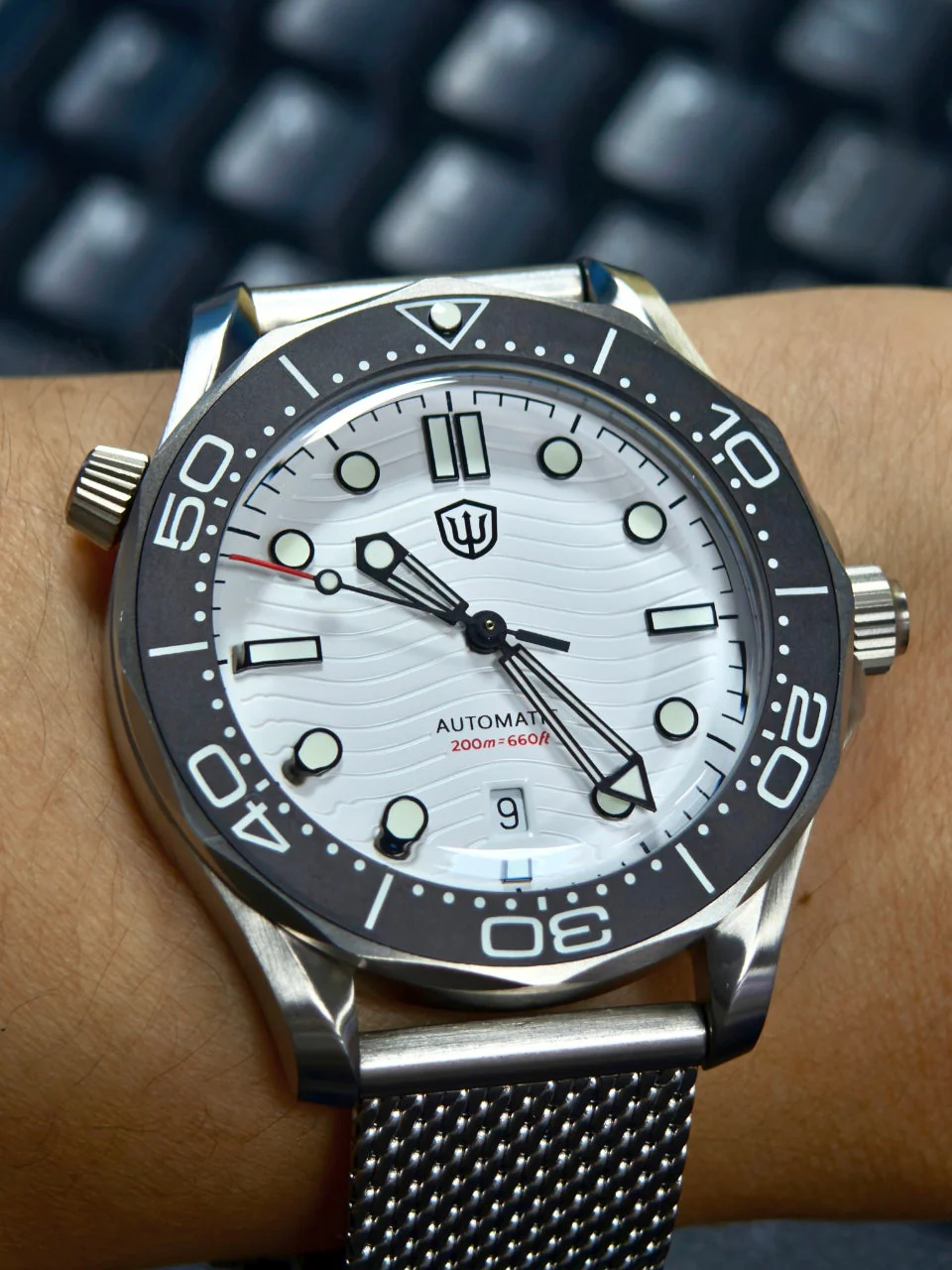 Watchdives WD007 Top Hat Sapphire PT5000 Titanium Dive Watch - Image 13