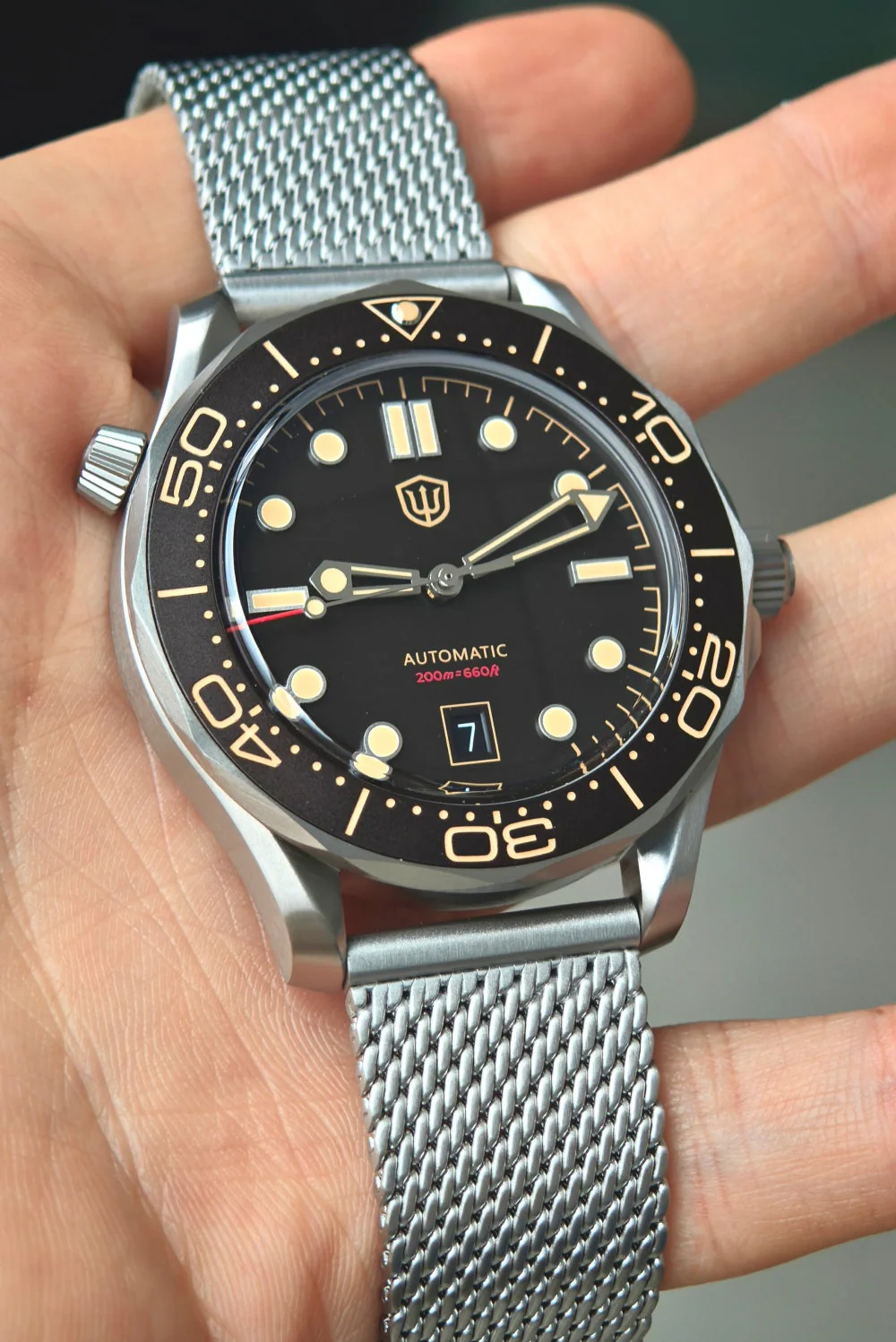 Watchdives WD007 Top Hat Sapphire PT5000 Titanium Dive Watch - Image 7