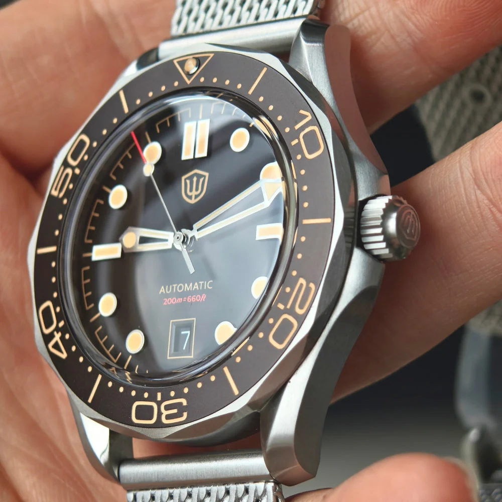 Watchdives WD007 Top Hat Sapphire PT5000 Titanium Dive Watch - Image 9