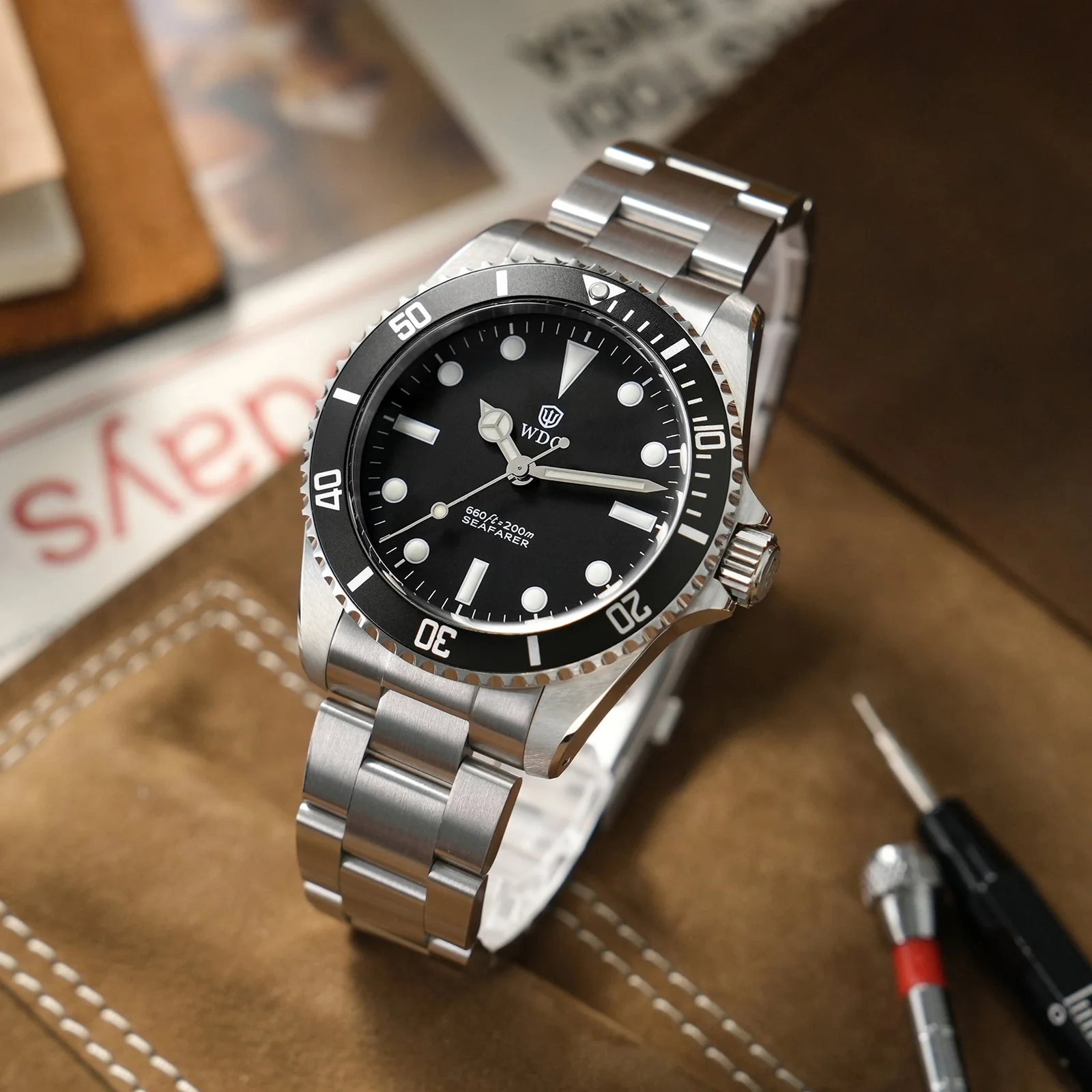 Watchdives Seafarar WD5513Q 40mm VH31 Sub Diver Watch - Image 6